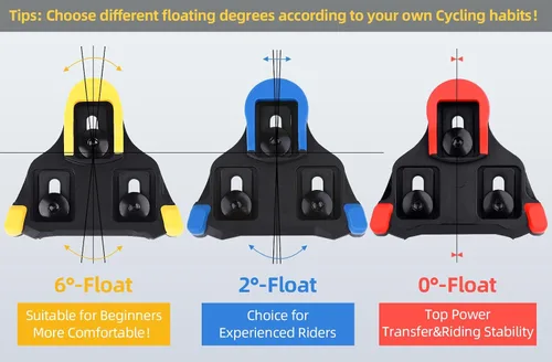 Miniatura 7 de Road Bike Cleats Compatible with Shimano SPD-SL Pedals,Durable Cleats for Road Bicycle&Outdoor Indoor Cycling,3-Hole Shoe Clips,0°/2°/6° Float