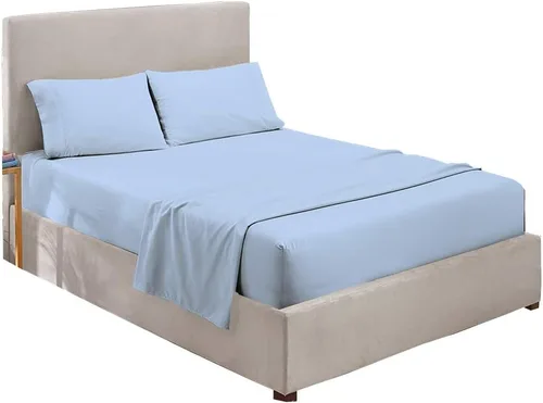 Miniatura 2 de Top - Juego de sábanas de cabeza dividida tamaño Queen, base de cama ajustable, sábanas de 100 % algodón egipcio sólido color borgoña que se adapta