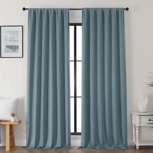 Miniatura 52 de Gwine Cortinas opacas para dormitorio, 54 pulgadas de largo, paneles de cortina de ventana con aislamiento térmico y reducción de ruido, cortinas