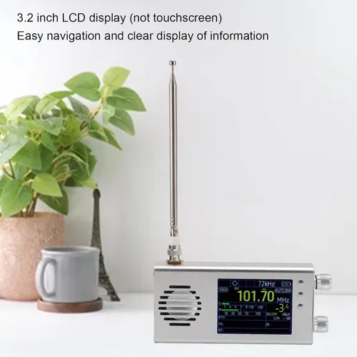 Miniatura 2 de TEF6686 Radio portátil SW, CB, VHF, UHF, WX, AIR, LW, MW, SSB receptor AM, para Dev Beta, pantalla LCD de 3.2 pulgadas, mini radio retro de bolsillo