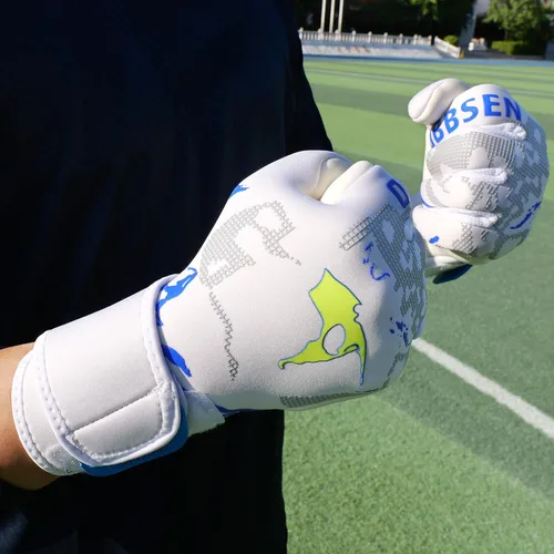 Miniatura 9 de Guantes de portero con palma de corte medio negativo, ajuste cómodo, guantes de portero de fútbol ligeros y flexibles con ultra agarre Gris