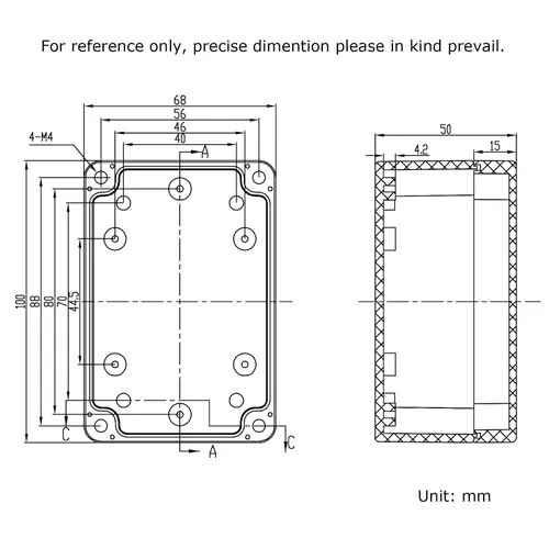 Miniatura 7 de Caja de conexiones plástica electrónica del ABS de la prenda impermeable IP65 de Pinfox del proyecto