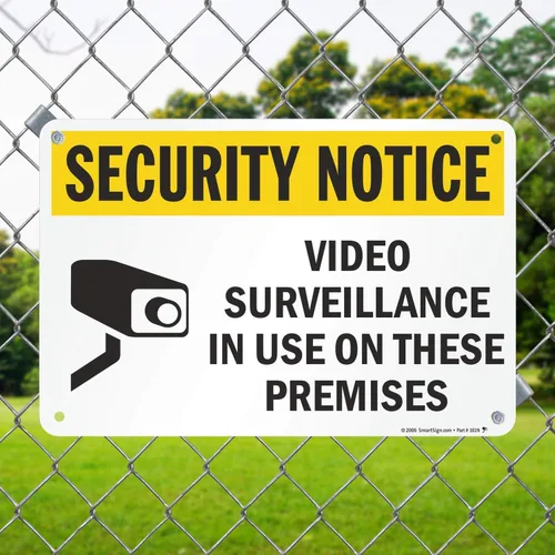 Miniatura 4 de SmartSign Aviso de seguridad - Video vigilancia en uso en las instalaciones 12" x 18" Aluminio