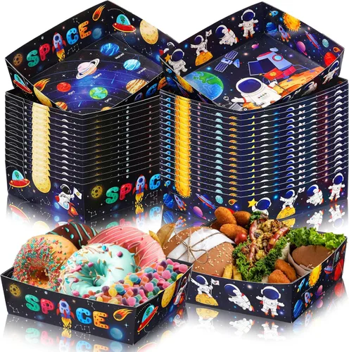 Miniatura 10 de Mifoci 36 piezas de basura para camiones de basura, decoraciones de fiesta de cumpleaños, bandejas de papel de alimentos de 5 libras, bandeja