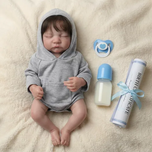 Miniatura 6 de Muñecas de bebé Reborn de 19 pulgadas y 19.3 in, muñeca realista de silicona Reborn – Lavable de cuerpo completo de aspecto realista muñecas