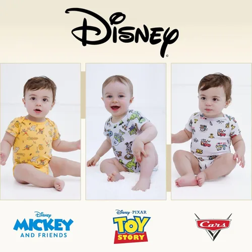 Miniatura 3 de Disney Paquete de 3 mamelucos para bebés y niñas (recién nacidos - 24 meses)