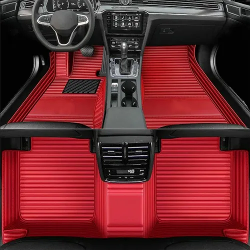 Miniatura 20 de Personaliza las alfombrillas de cuero de lujo de protección para todo tipo de clima para automóviles, SUV y camiones según el modelo automotriz beige