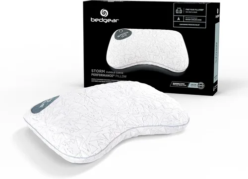 Miniatura 24 de Bedgear Storm Cuddle Curve - Almohada de rendimiento – Tamaño 3.0 – Almohada de cama refrescante para personas que duermen de lado – Firmeza media
