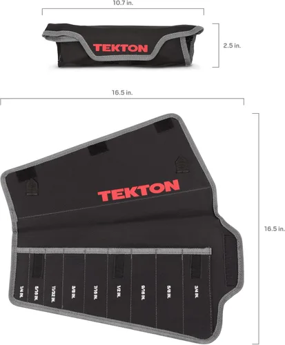 Miniatura 4 de TEKTON Rollo de llave combinada de 9 herramientas (1/4-3/4 in.) ORG27309