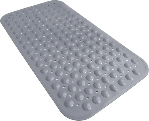 Miniatura 20 de Almohadilla de ducha antideslizante para bañera, 21 x 21 pulgadas, suave, de gran tamaño, lavable a máquina, con orificios de drenaje, ventosa
