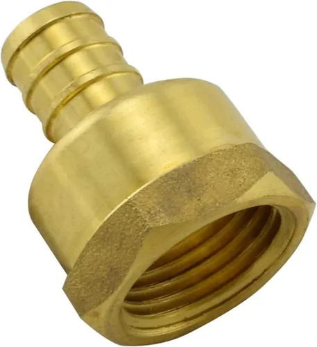 SDTC Tech Adaptador de acoplamiento recto de tubo de rosca hembra de 1/2 pulgada PEX a 1/2 pulgada NPT de latón sin plomo