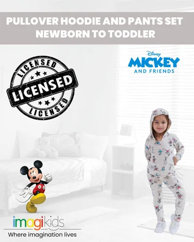 Miniatura 2 de Disney Mickey Mouse Pluto Donald Duck - Conjunto de sudadera con capucha y pantalones para recién nacidos a niños pequeños