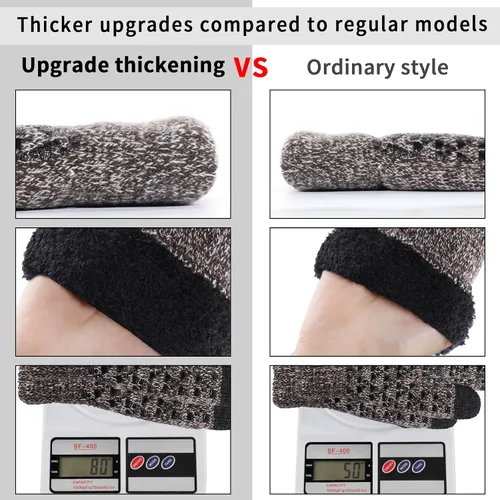 Miniatura 12 de Achiou Guantes de invierno para hombres y mujeres, guantes para pantalla táctil, gel de silicona antideslizante grueso mejorado, forro térmico