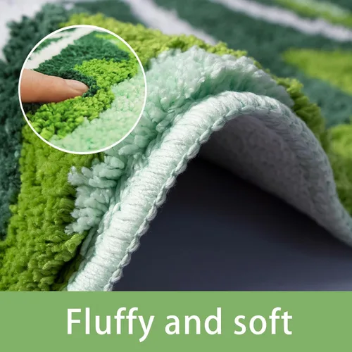 Miniatura 5 de Leaf - Alfombra de baño para niños, pequeña, bonita, alfombra de baño para guardería, alfombra larga antideslizante para dormitorio, habitación
