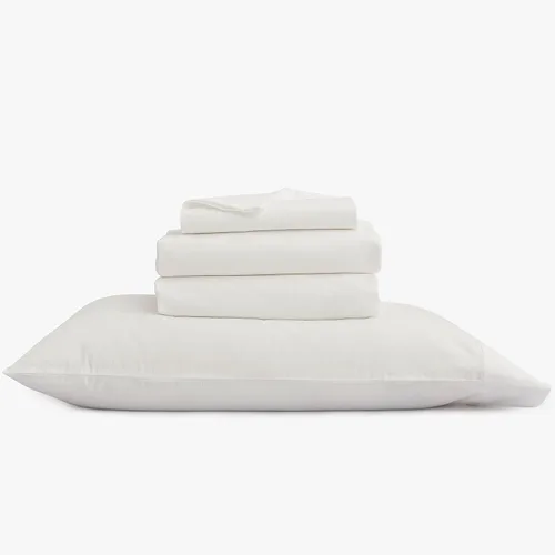 Miniatura 7 de BESTOUCH Juego de sábanas 100% algodón lavado sensación de lino súper suave cómodo elegante ligero 4 piezas juego de ropa de cama para el hogar