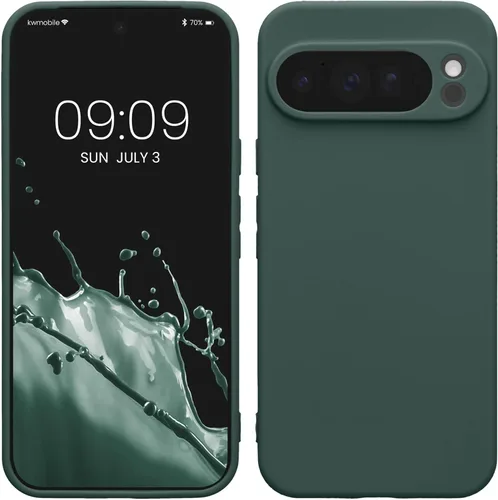 Miniatura 52 de kwmobile Funda compatible con Google Pixel 9 Pro - Funda protectora delgada de TPU para teléfono - Acabado mate suave - Negro mate
