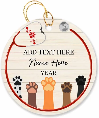 Miniatura 16 de Adorno de Navidad personalizado para artista, regalo de adorno de artista para árbol de Navidad, adorno de Navidad de pintor 2026, texto
