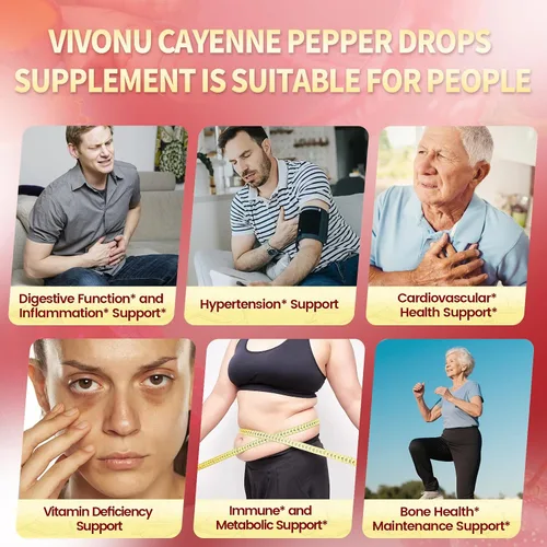 Miniatura 4 de Suplemento líquido de gotas de pimienta de cayena + tecnología liposomal 98% de absorción, soportes* vena de piernas, corazón y vasos sanguíneos*