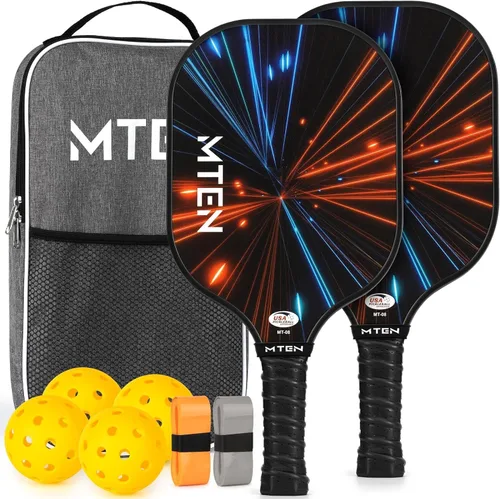 Miniatura 21 de Pickleball Paddles Set of 2 or 4, or Single Paddle – USAPA Approved Fiberglass Surface Pickleball Rackets Set for Men & Women azul (blue*1)