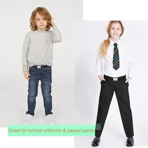 Miniatura 29 de JASGOOD Cinturón magnético ajustable para niños y niñas, cinturón elástico con hebilla magnética fácil para niñas de regreso a la escuela