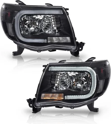 PIT66 Faros delanteros de tubo LED con bombillas compatibles con Toyota Tacoma 2005-2011 8115004163, 8111004163, 8115004173, TO2502157, TO2503157,