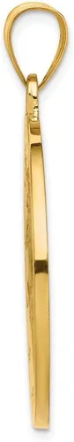 Miniatura 2 de Colgante con medalla de San Cristóbal de oro amarillo macizo de 14 k, 1.575 in x 1.142 in, Metal