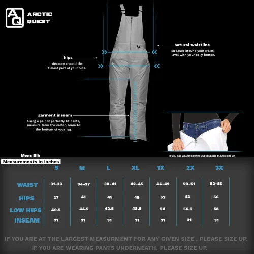 Miniatura 5 de Arctic Quest Pantalones con peto de nieve aislados, resistentes al agua para hombre