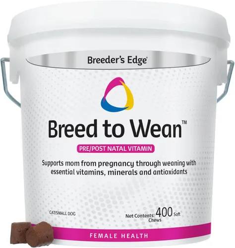 Miniatura 12 de Breeder's Edge Breed to Wean, Multivitamínico prenatal y posnatal para perros y gatos, apoya a las madres embarazadas y lactantes, suplemento