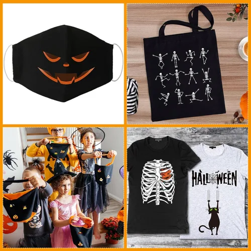 Miniatura 7 de 21 hojas de transferencia para planchar de Halloween para camisetas de Halloween, transferencia Dtf, parches listos para planchar, calcomanías