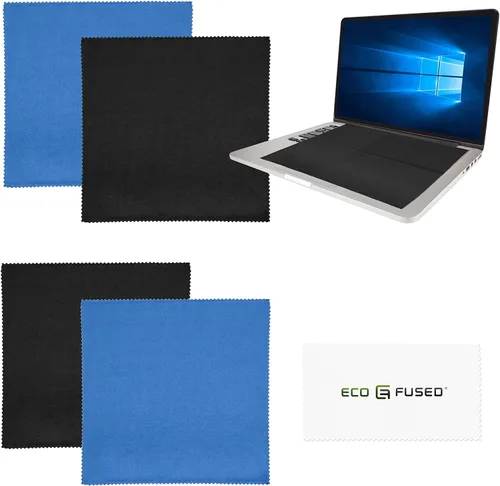 Miniatura 10 de Eco-Fused Paño de limpieza de microfibra, paño de microfibra de 7 x 6 pulgadas, paquete de 6 toallitas de limpieza de lentes azules, paño