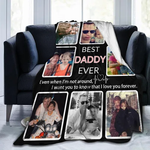 Miniatura 23 de Manta personalizada con collage de fotos, para hermana, amiga, madre, padre, familia, mascotas, parejas, en Navidad, cumpleaños, aniversario, regalo