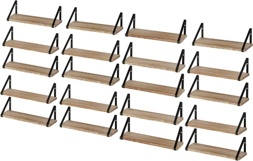 Miniatura 14 de Wallniture Ponza - Estante flotante de pared de 17 x 4.5 pulgadas, estantes pequeños de madera para almacenamiento en la pared, estante montado