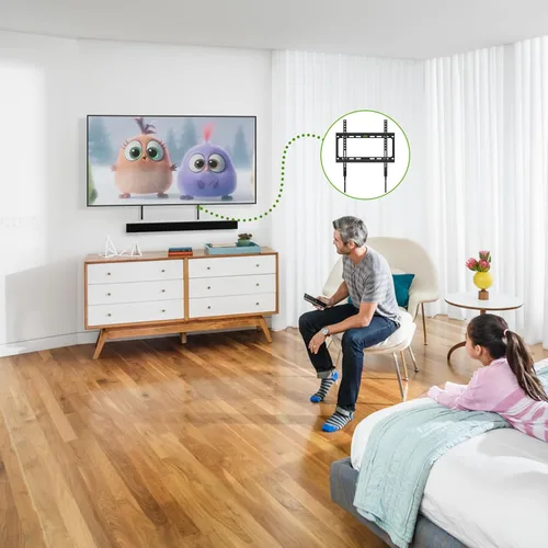 Miniatura 5 de USX MOUNT Soporte de pared fijo para TV con perfil bajo para la mayoría de televisores LED, LCD y de pantalla plana de 26 a 55 pulgadas, soporte