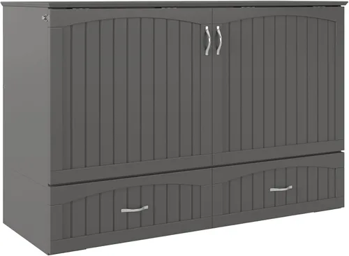Miniatura 6 de AFI, Southampton Murphy - Cómoda de cama individual XL con colchón de 6 pulgadas, cajón de almacenamiento y cargador USB integrado, color gris