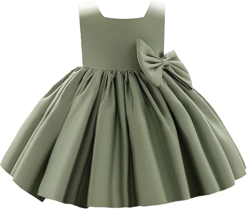 Miniatura 2 de IADOER Girl Flower Dress Sleeveless Flower Princess Wedding Dress for Toddler and Baby Girl