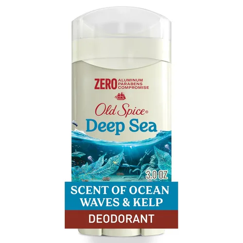 Old Spice Desodorante para hombre Deep Sea con aroma de elementos oceánicos inspirado en la naturaleza, 3 oz