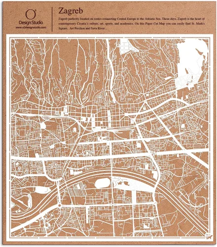 Miniatura 98 de O3 Design Studio Aberdeen - Mapa de papel cortado en papel blanco de 12 x 12 pulgadas