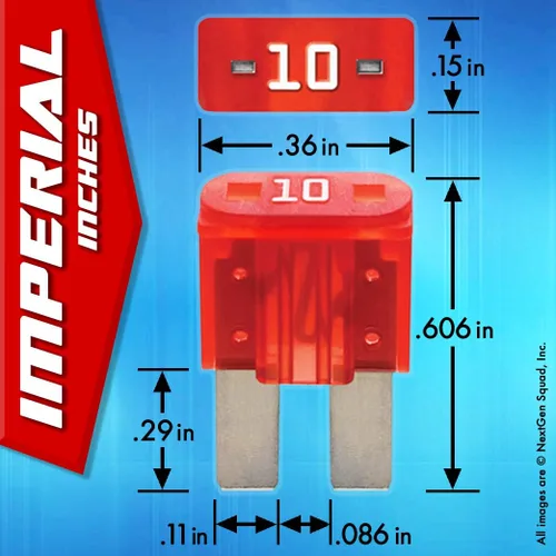 Miniatura 4 de Micro2 APT ATR - Juego de 50 piezas de fusibles para automóvil (49 fusibles de 2 cuchillas micro + extractor de fusibles) 5A 7.5A 10A 15A 20A 25A 30A