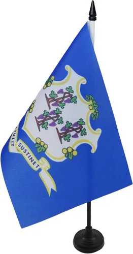 Miniatura 125 de Bandera de mesa de Colorado de 4 x 6 pulgadas, bandera de escritorio del estado de Colorado de EE. UU., 5.9 x 3.9 in, palo y base de plástico negro