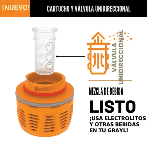 Miniatura 9 de GRAYL GeoPress - Botella purificadora de agua de 24 onzas, filtro para senderismo, campamento, supervivencia, viajes (azul Bali)