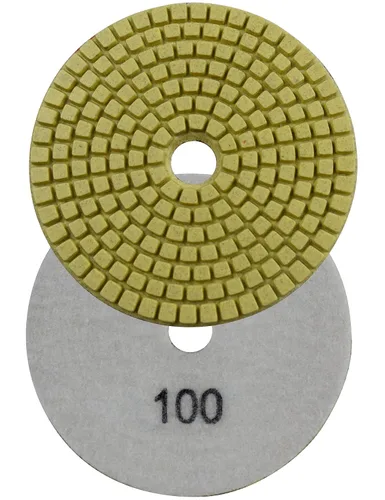 Miniatura 8 de Almohadillas húmedas de pulido de diamante de 4 pulgadas para lijar piedra mármol granito encimera 7 piezas conjunto de grano mixto 50-3000