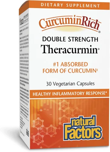 Suplemento Curcumina Natural Factors CurcuminRich Theracurmin de doble fuerza 0.0021 oz, 4543, 1, 1