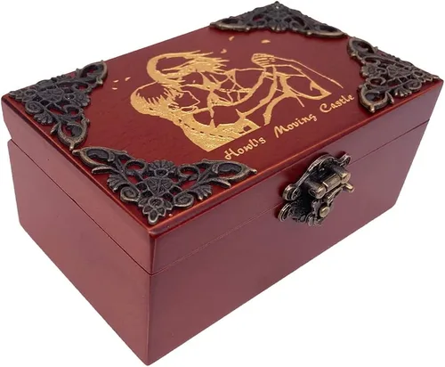 Miniatura 3 de Youtang - Caja de música de joyería con espejo, caja de música tallada en madera con mecanismo de cuerda, caja de regalo para cumpleaños, Movimiento