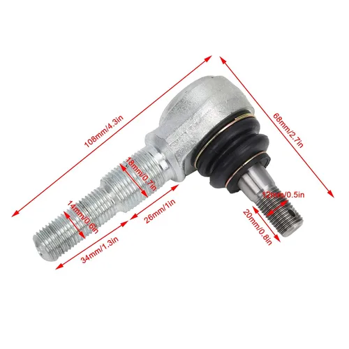 Miniatura 2 de Kit de rótula, rótula, rótula ajustable con kit de junta, brazo oscilante al desgaste, resistente al desgaste de rótula, montaje de rótula frontal