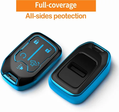 Miniatura 3 de para Chevrolet Funda para Llavero con Llavero Suave Protección Completa Funda para Llave Compatible con GMC Suburban Tahoe Silverado Terrain Yukon