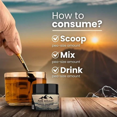Miniatura 6 de Resina pura del Himalaya Shilajit para hombres y mujeres, suplemento natural orgánico con más de 85 minerales traza + ácido húmico, alta potencia