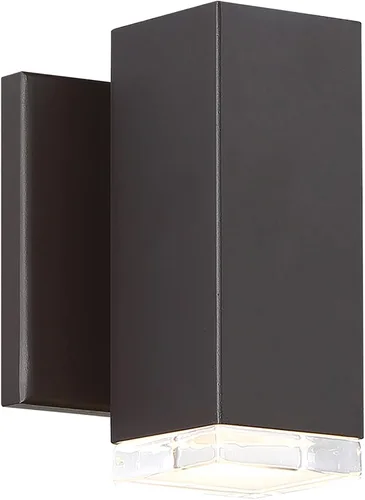 Miniatura 5 de WAC Lighting dweLED, bloque 1 luz LED interior y exterior luz de pared 3000K en negro