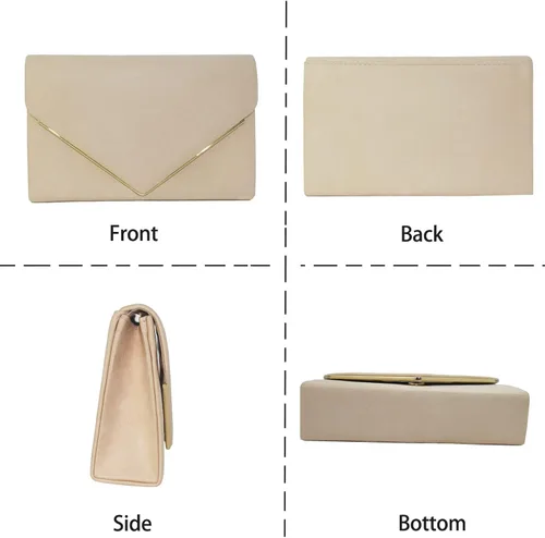 Miniatura 3 de Bolsas de noche para mujer, bolso de mano pequeño, lindo y clásico, cruzado, para fiesta de boda formal, con cadena desmontable