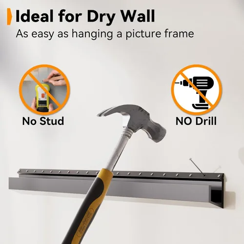 Miniatura 5 de Soporte de pared para TV sin tachuelas, soporte de pared de yeso para TV de 22 a 55 pulgadas, colgador de TV de perfil bajo con carga máxima de 100