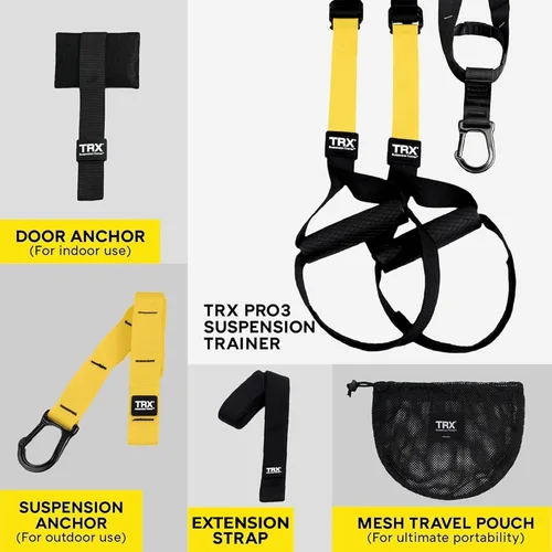 Miniatura 5 de TRX Training - Pro 3 kit de entrenamiento de suspensión, componentes de grado comercial con tres tipos de soluciones de anclaje